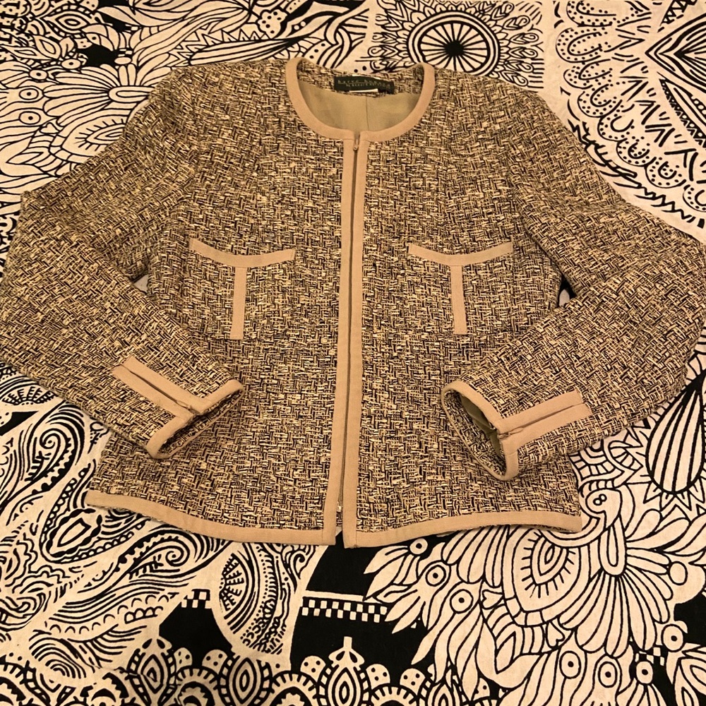 Harvé Benard by Bernard Holtzman Silk Blazer